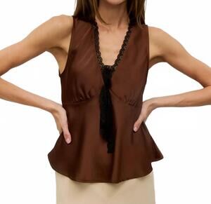 NEW MOD REF aurora tank top in brown